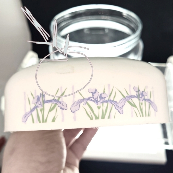 Vintage gemco/ corningware "shadow iris" storage canister jar - Picture 3 of 5